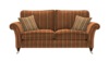 Large 2 Seater Sofa. Baslow Stripe Mulberry - Grade B
